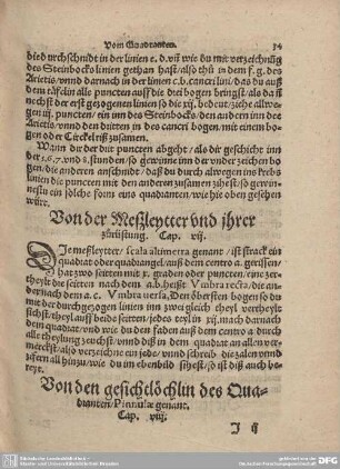 Von der Meszleytter und ihrer zurüstung. Cap. vii.