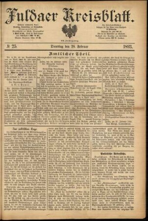 Ausgabe vom Dienstag, den 28. Februar 1893.