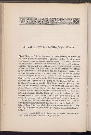 3. Der Meister des Löffelholz'schen Altares.