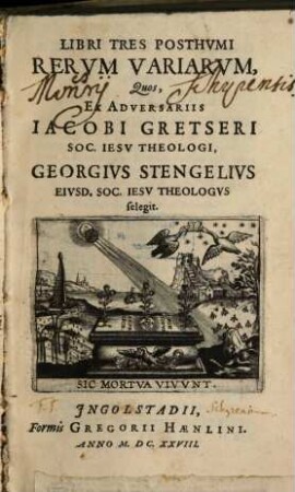 Libri tres Posthvmi Rervm Variarvm