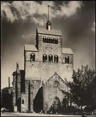 Dom, Minden Wiederaufbau: Blick auf das Westwerk vor der Zerstörung