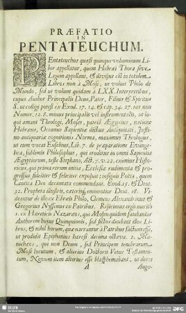 Praefatio In Pentateuchum