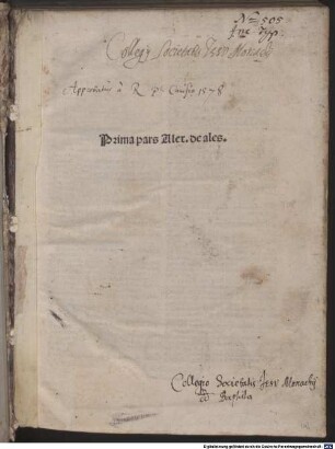 Summa universae theologiae : P. 1-4. P. 1 mit Gedicht an den Leser "Doctoris irrefragabilis Alexandri ...", 1 : mit Gedicht an den Leser "Doctoris irrefragabilis Alexandri ..."