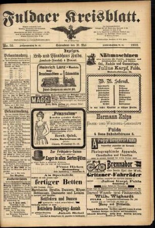 Zweite Ausgabe vom Samstag, den 10. Mai 1902.