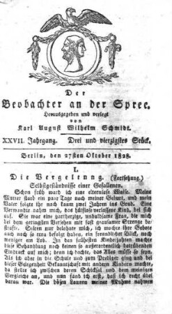 43. Stueck, 27. Oktober 1828