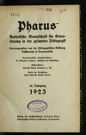 14: Pharus - 14.1923