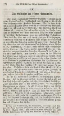 178-193 Zur Geschichte der öfteren Communion