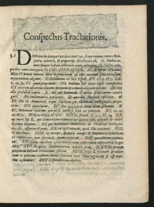 Conspectus Tractationis.