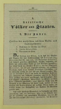 I. Asiatische Völker und Staaten