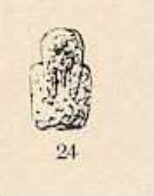 Amulett: weibliche ägyptische Gottheit (?) - sehr verwittert