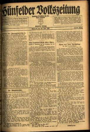 Ausgabe vom Mittwoch, den 28. Juli 1920.