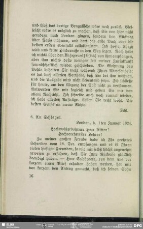Christian Lassen an August Wilhelm von Schlegel, London, 01.01.1824