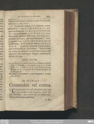 Tit. VI. (IV. 23.) Commodati vel contra.