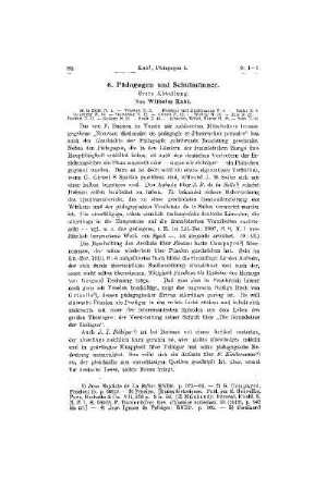 Pädagogen und Schulmänner : erste Abteilung ; [Perioden und Personen]