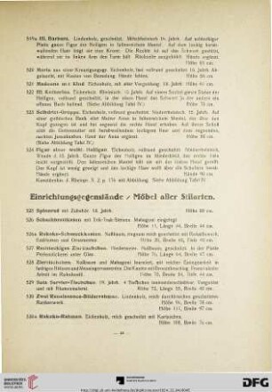 Einrichtungsgegenstände/Möbel aller Stilarten (Nr. 525-615)
