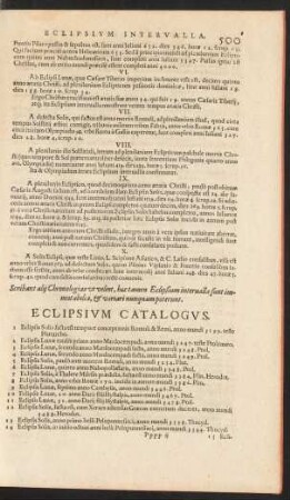 Eclipsium Catalogus.