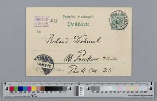 Postkarte an Richard Dehmel