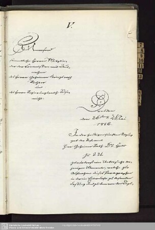 V., 26. Mai 1856