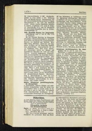 Nürnberger Fortbildungskurs für Schulgesang vom 15. bis 22. Juli 1914