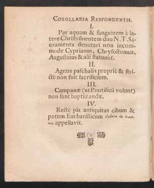 Corollaria Respondentis.