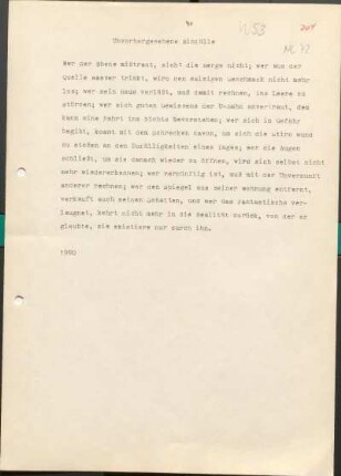 [W53]: Unvorhergesehene Einfälle