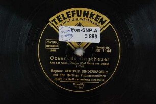 Ozean, du Ungeheuer : aus der Oper: Oberon; 1. Teil / (Carl Maria von Weber)