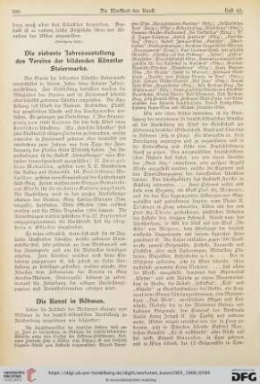 Die siebente Jahresausstellung des Vereins der bildenden Künste Steiermarks
