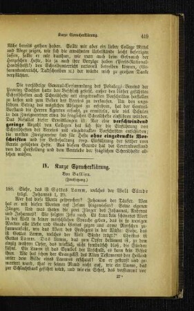 Kurze Sprucherklärung : (Fortsetzung)