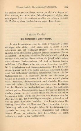 Zehntes Kapitel. - Die hysterische Verbrecherin