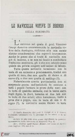 Ser. 2:1: Le navicelle votive in bronzo della Sardegna