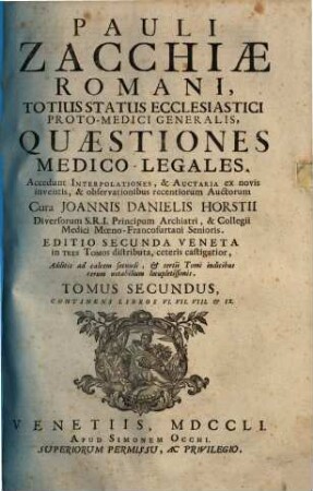 Quaestiones medico-legales : Accedunt interpolationes, 2