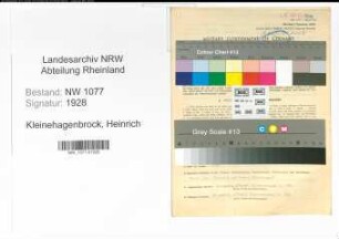 Entnazifizierung Heinrich Kleinehagenbrock , geb. 26.04.1894 (Polizist)