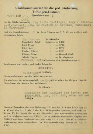 Esslinger, Fritz