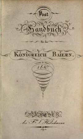 Post-Handbuch für das Königreich Baiern. 1810
