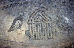 Mosaikfragment mit Vögeln