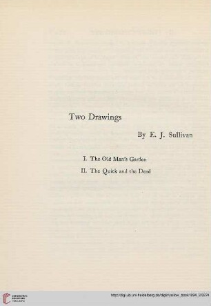 Plates: Two drawings by E. J. Sullivan