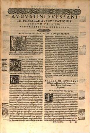 Augustini Niphi Expositio super octo Aristotelis libros de physico auditu