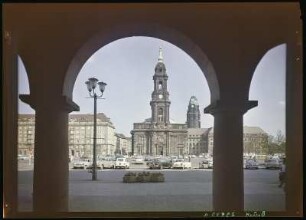 Dresden. Altmarkt mit Kreuzkirche