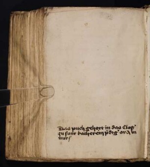 Besitzeintrag: Kloster St. Katharina Nürnberg: „Das puch gehort in das closter zu sant Katherein prediger orden in Nur.“