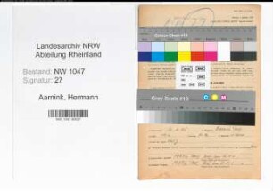 Entnazifizierung Hermann Aarnink , geb. 16.06.1905 (Arbeiter)
