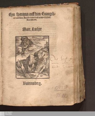 Eyn Sermon auff das Euangelion von dem Reychen man vnd armen Lasaro : Luce am xvi.