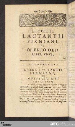 De Opificio Dei, Liber Vnvs