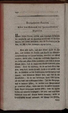 Dreizehntes Kapitel. Ueber den Gebrauch der harntreibenden Arzneien.