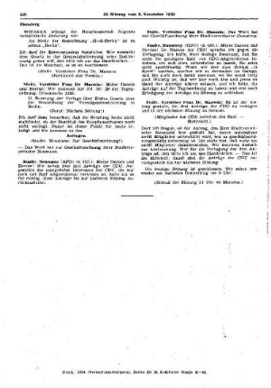 Nr. 64, 16. November 1950, Ordentliche Sitzung