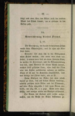 VII. Vorrichtung dieses Ofens