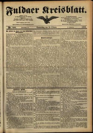 Ausgabe vom Donnerstag, den 28. Oktober 1909.