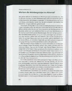 Wie kam die Weinbergstulpe ins Alstertal?