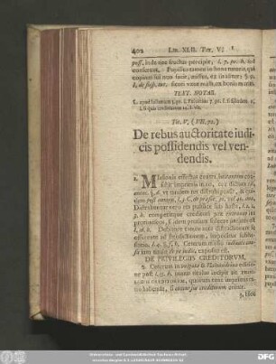 Tit. V. (VII. 72.) De rebus auctoritate iudicis possidendis vel vendendis.