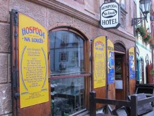 Cesky Krumlov - Gasthaus und Hotel : Die Altstadt von Cesky Krumlov, aufgenommen 2005