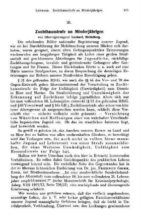375-379, Zuchthausstrafe an Minderjährigen